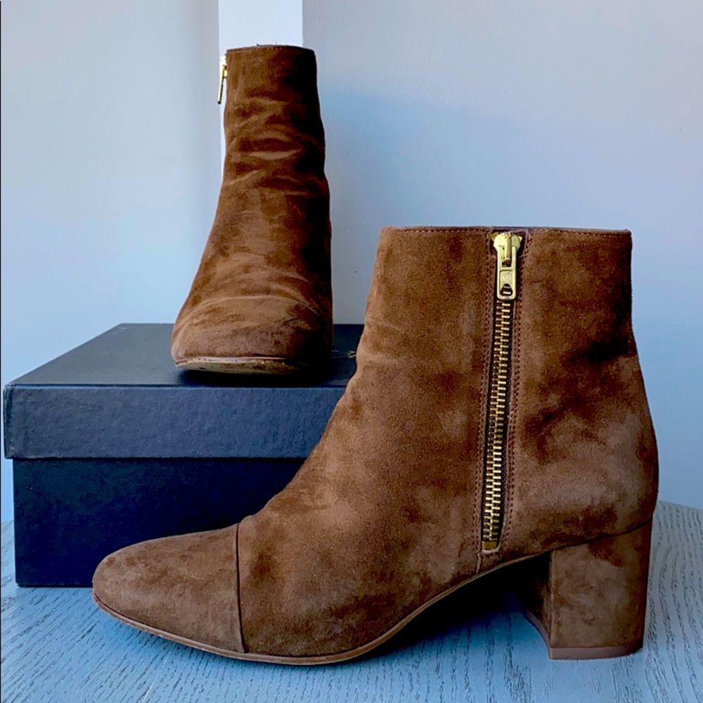 J. Crew Suede side zip Boots. Size 7.5 (EU 38)